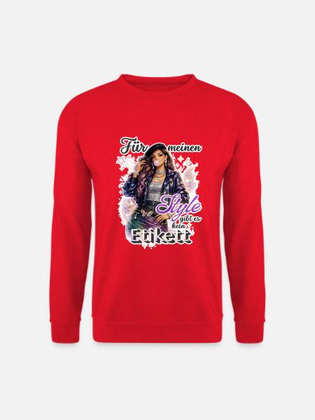Für meinen Style gibt es kein Etikett - Unisex Pullover - Rot