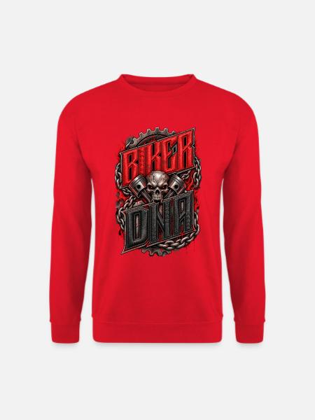 Biker DNA Skull Engine - Unisex Pullover - Rot