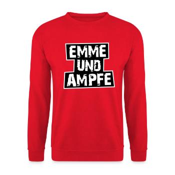 MINIMAL EMMEUNDAMPFE - Unisex Pullover - Rot - Vorne - Alina (178cm) & Michal (187cm)