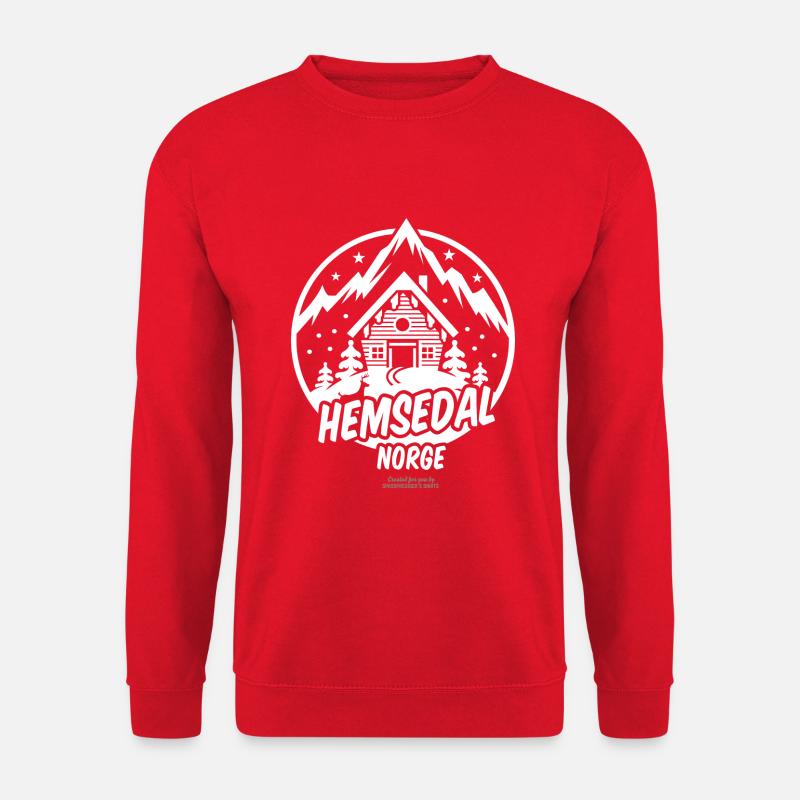 Hemsedal Norge T-Shirt and Merch Design - Unisex Pullover - Rot