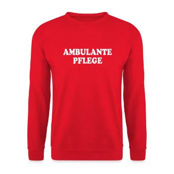 Outpatient care - Unisex Sweatshirt - red - Front - Alina (178cm) & Michal (187cm)