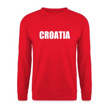 Croatia - Unisex Sweatshirt - red - Front - Alina (178cm) & Michal (187cm)