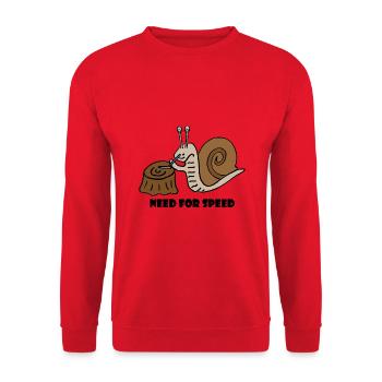 Need for Speed with black lettering - Unisex Sweatshirt - red - Front - Alina (178cm) & Michal (187cm)