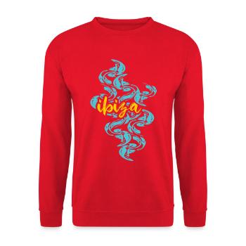 Ibiza Balearic Islands Flowers - Unisex Sweatshirt - red - Front - Alina (178cm) & Michal (187cm)