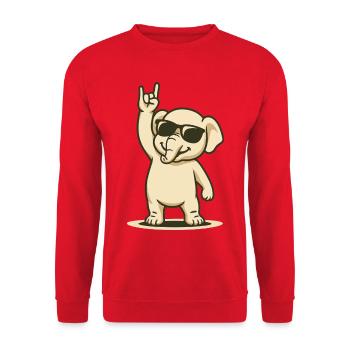 Elephant Groove - Unisex Sweatshirt - red - Front - Alina (178cm) & Michal (187cm)
