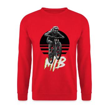 MTB - Unisex Sweatshirt - red - Front - Alina (178cm) & Michal (187cm)