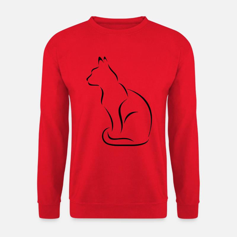 katze - Unisex Pullover - Rot