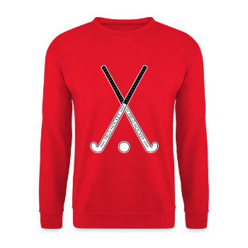 Feldhockey Hallenhockey Hockeyschläger - Unisex Pullover - Rot - Vorne - Alina (178cm) & Michal (187cm)