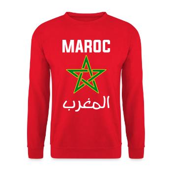 Maroc - Sweat-shirt Unisexe - rouge - Devant - Alina (178cm) & Michal (187cm)