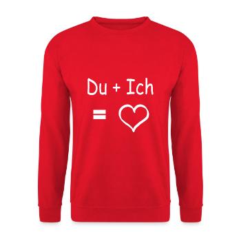 Valentinstag Geschenk Valentinstag - Unisex Pullover - Rot - Vorne - Alina (178cm) & Michal (187cm)