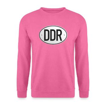 DDR Kennzeichen (realistisch) - Unisex Pullover - Pink - Vorne