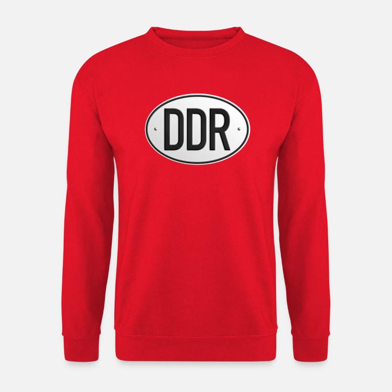 DDR Kennzeichen (realistisch) - Unisex Pullover - Rot
