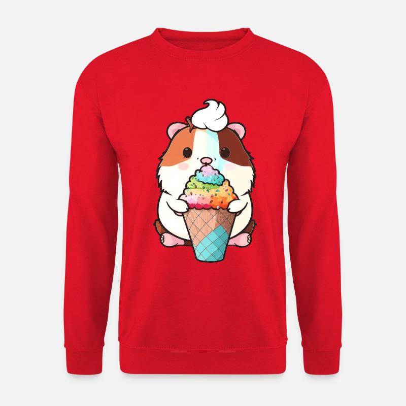 Kleiner Hamster mit buntem Eis - Unisex Sweatshirt - red