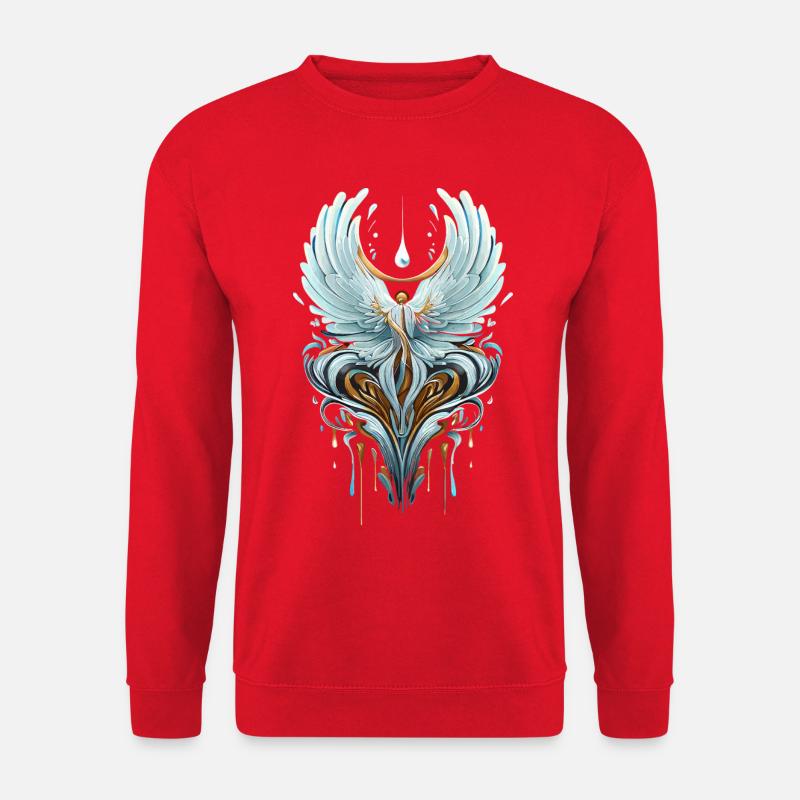 Cygne céleste aux ailes éthérées - Sweat-shirt Unisexe - rouge