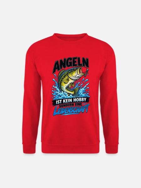 Angeln: Leidenschaft statt Hobby - Unisex Pullover - Rot