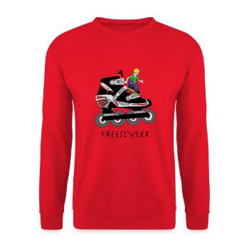 Roller fresstyler - Sweat-shirt Unisexe - rouge - Devant - Alina (178cm) & Michal (187cm)