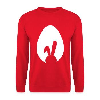 Oster Hase - Unisex Pullover - Rot - Vorne - Alina (178cm) & Michal (187cm)