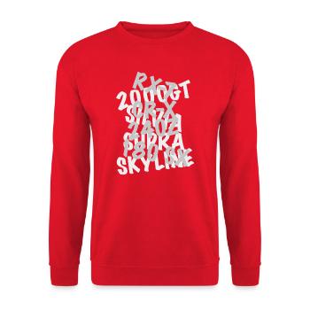 JDM Cars - Unisex Pullover - Rot - Vorne - Alina (178cm) & Michal (187cm)