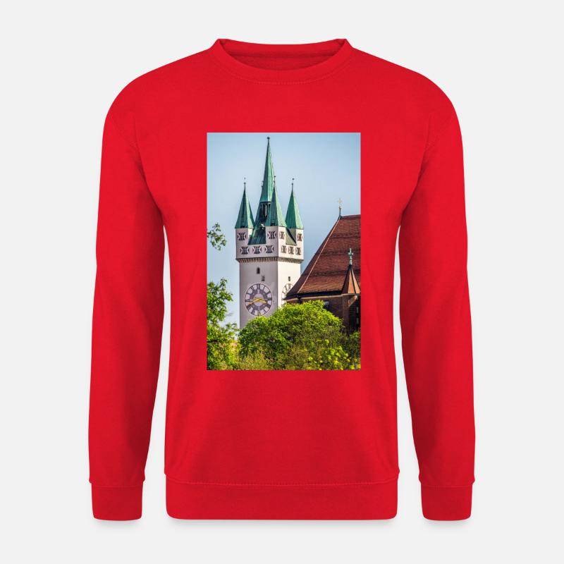 Straubing torre della città - Felpa unisex - rosso