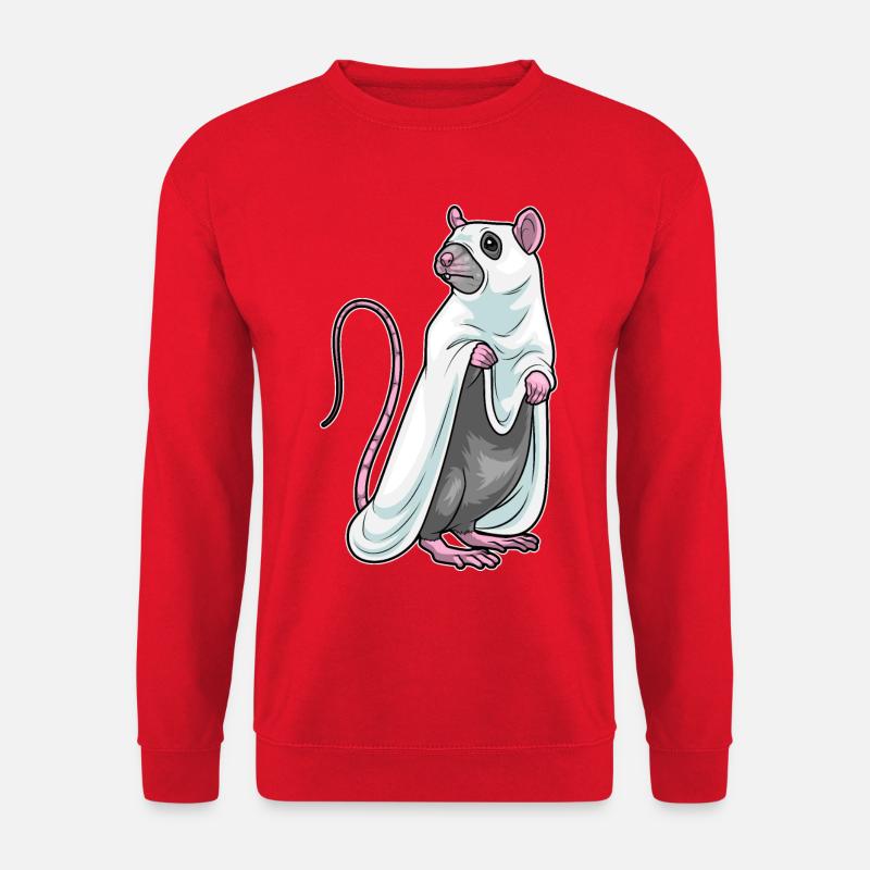 Rat Halloween Ghost - Unisex Sweatshirt - red