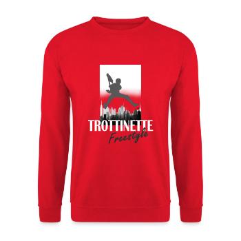 CITY 1 ROLLER - Unisex Pullover - Rot - Vorne - Alina (178cm) & Michal (187cm)