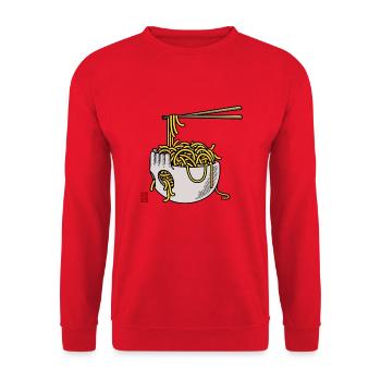 Noodles - Unisex Sweatshirt - red - Front - Alina (178cm) & Michal (187cm)