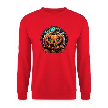 Citrouille d'halloween effrayante - fête - Sweat-shirt Unisexe - rouge - Devant - Alina (178cm) & Michal (187cm)