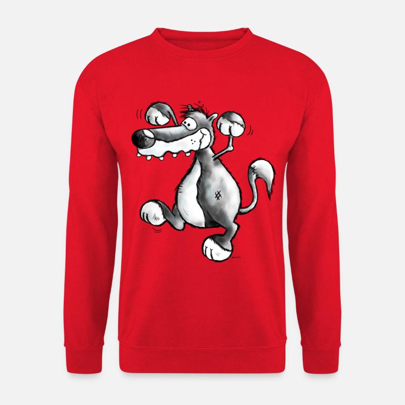 Canis Lupus - Wilder Wolf - Unisex Pullover - Rot