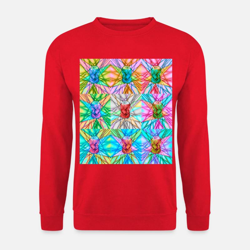 Vibrant Can and Abstract Light Pattern - Unisex Sweatshirt - red