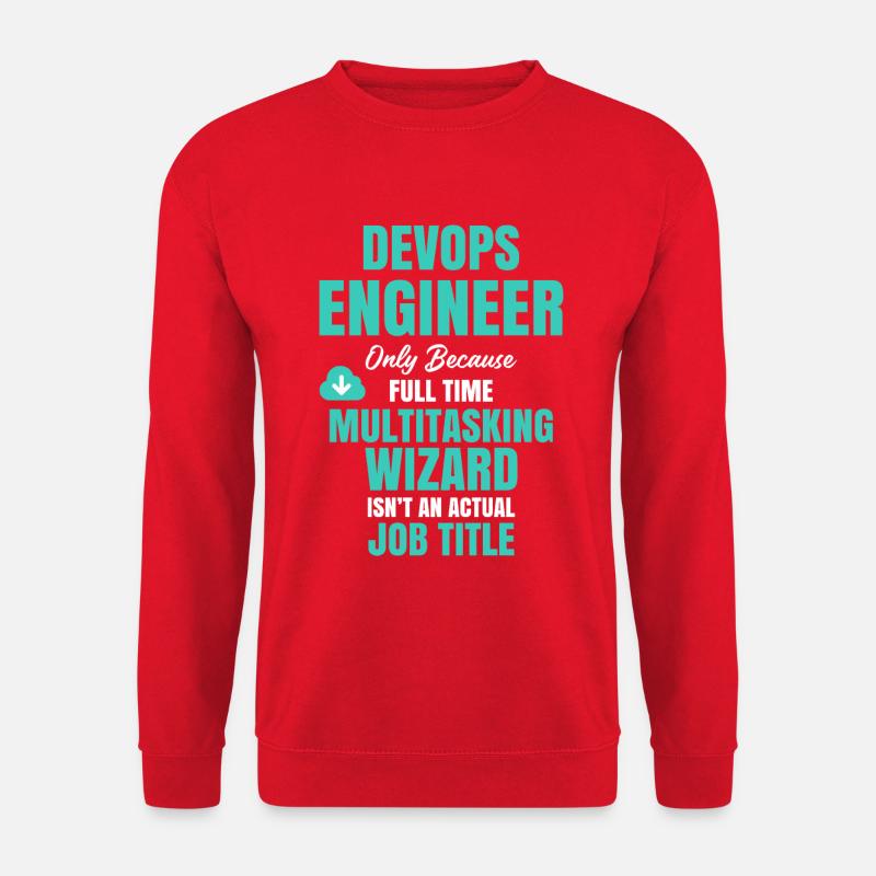 DevOps Engineer Multitasking-Assistent - Unisex Pullover - Rot