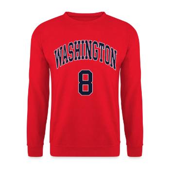 Washington 8 - Unisex Sweatshirt - red - Front - Alina (178cm) & Michal (187cm)