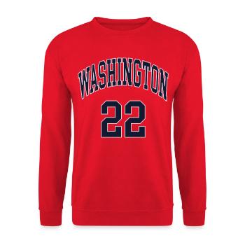 Washington 22 - Unisex Sweatshirt - red - Front - Alina (178cm) & Michal (187cm)