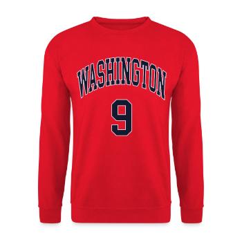 Washington 9 - Unisex Sweatshirt - red - Front - Alina (178cm) & Michal (187cm)