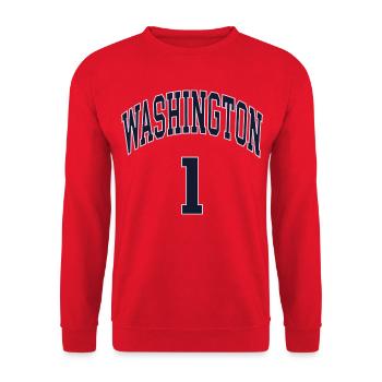 Washington 1 - Unisex Sweatshirt - red - Front - Alina (178cm) & Michal (187cm)
