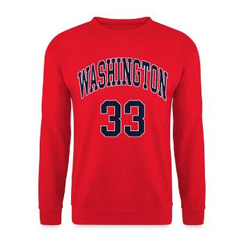 Washington 33 - Unisex Sweatshirt - red - Front - Alina (178cm) & Michal (187cm)