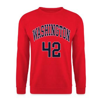 Washington 42 - Unisex Sweatshirt - red - Front - Alina (178cm) & Michal (187cm)