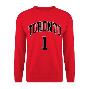 Toronto 1 - Unisex Sweatshirt - red - Front - Alina (178cm) & Michal (187cm)