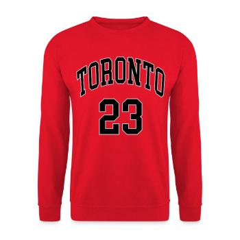 Toronto 23 - Unisex Sweatshirt - red - Front - Alina (178cm) & Michal (187cm)