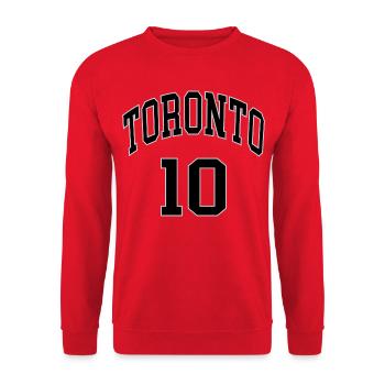 Toronto 10 - Unisex Sweatshirt - red - Front - Alina (178cm) & Michal (187cm)