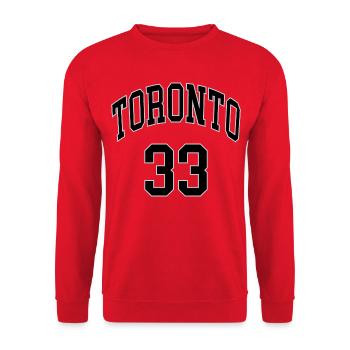 Toronto 33 - Unisex Sweatshirt - red - Front - Alina (178cm) & Michal (187cm)