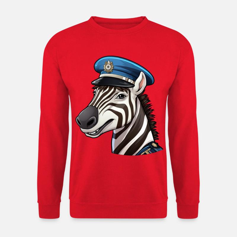 Zebra Polizistin - Unisex Pullover - Rot