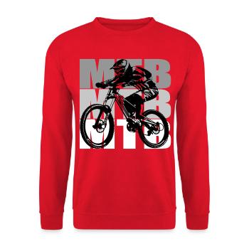 MTB Bike - Unisex Pullover - Rot - Vorne - Alina (178cm) & Michal (187cm)