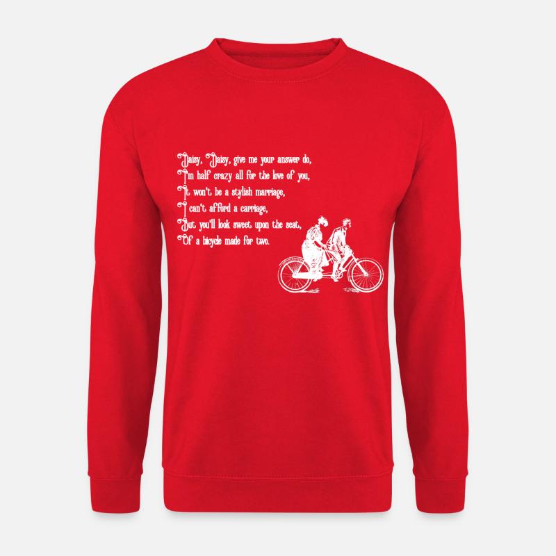 Daisy Daisy (White Text) - Unisex Sweatshirt - red