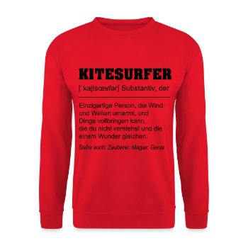 Kitesurfer Definition - Unisex Pullover - Rot - Vorne - Alina (178cm) & Michal (187cm)