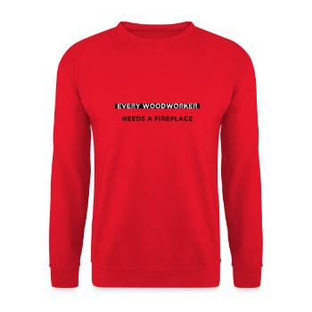 syndicat charpentier tshirts bday blogger - Sweat-shirt Unisexe - rouge - Devant - Alina (178cm) & Michal (187cm)