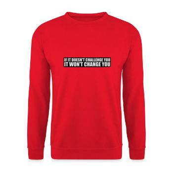 Workout Fitness Motivation Quote - Unisex Sweatshirt - red - Front - Alina (178cm) & Michal (187cm)