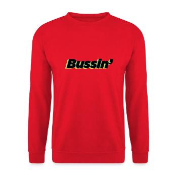 Boussin Trendy Words, Slang, Sayings Typography - Unisex Sweatshirt - red - Front - Alina (178cm) & Michal (187cm)