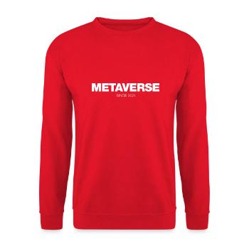 Metaverse Since 2021 (White) - Unisex Pullover - Rot - Vorne - Alina (178cm) & Michal (187cm)