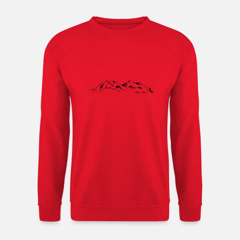 Berg - (5) - Unisex Pullover - Rot