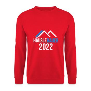 Bauherr Hausbau Eigenheim Richtfest 2022 - Unisex Pullover - Rot - Vorne - Alina (178cm) & Michal (187cm)
